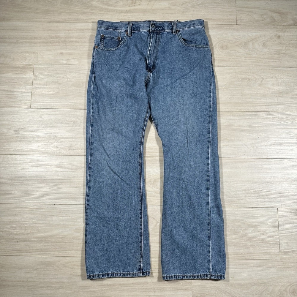 Levi's 517 Jeans Mens 36x30 Boot Cut Blue Denim Jeans Cotton Cowboy Workwear
